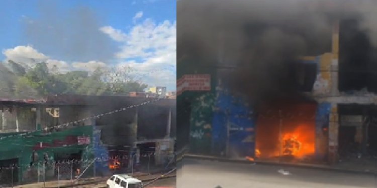 Nuevo incendio en las ruinas de la bodega Pipo en el sector de la plaza enciende la polémica para demoler las estructuras 