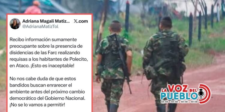 “¡No se lo vamos a permitir!”: Gobernadora exige ofensiva tras retenes de disidencias en Ataco