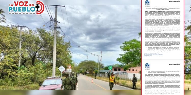 Tolima, entre los departamentos atacados con drones y granadas después de la posesión Presidencial