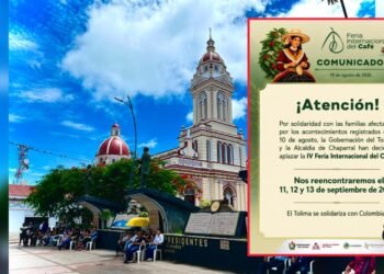 Por emergencia nacional, aplazan la Feria Internacional del Café de Chaparral para septiembre