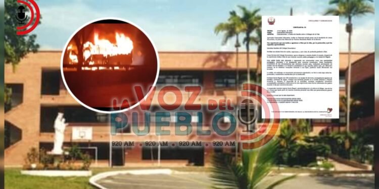 “Perdimos cosas, pero no vidas”: Colegio Eucarístico se pronuncia tras incendio de bus