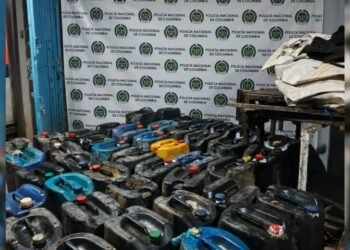 ¡Golpe al combustible de la minería ilegal en Planadas! Policía incauta cerca de 700 galones de ACPM