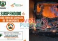 Servicio de transporte fue suspendido en Planadas tras incendio de un bus