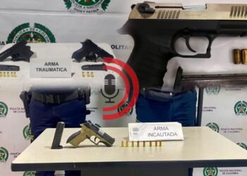 ¡Cuatro armas menos en las calles de Ibagué! Policía incautó pistolas traumáticas y una de fuego