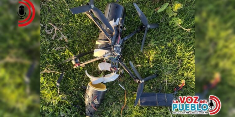Dron bomba estuvo a punto de caer sobre Puerto Saldaña, Rioblanco: soldados lo hicieron explotar en el aire