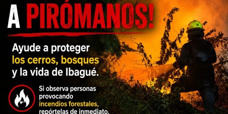 Habilitaron línea para denunciar a ‘pirómanos’ que causen incendios en Ibagué