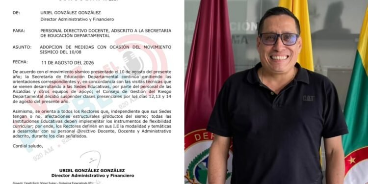 Suspende clases presenciales hasta el próximo martes tras sismo en el Tolima