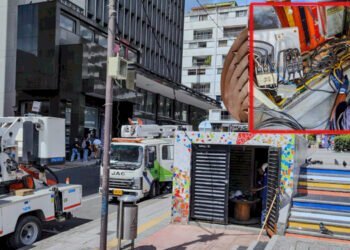 Repararon el sistema de alumbrado público en el Parque Murillo ,donde instalaron más de 50 metros de cableado.