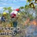 Pese a la tragedia en Pereira, 10 bomberos llegan a San Luis para enfrentar el fuego que arrasa el Tolima