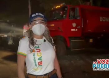 Ibagué envió 12 unidades de Bomberos para apoyar emergencia en Gualanday