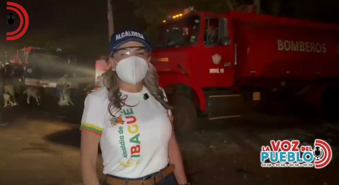 Ibagué envió 12 unidades de Bomberos para apoyar emergencia en Gualanday