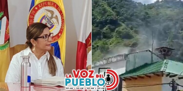 Destruido quedó el Concejo de Rioblanco tras ataque con drones ratificó la gobernadora del Tolima
