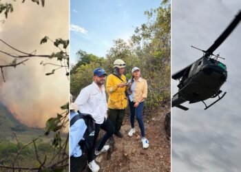 Gobernadora está en Suárez trabajando en el control del incendio forestal