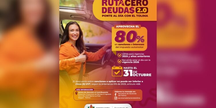 Ruta Cero Deudas 2.0: contribuyentes pueden acceder al 80% de descuento en sanciones e intereses del impuesto vehicular