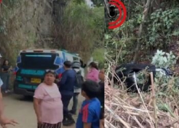 Tres personas resultaron afectadas tras caer un vehículo a un abismo en la vereda La Tigrera