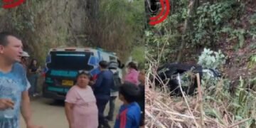 Tres personas resultaron afectadas tras caer un vehículo a un abismo en la vereda La Tigrera