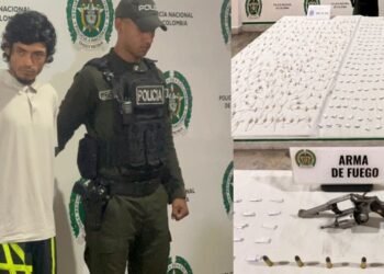 Capturado con revólver y 884 dosis de estupefacientes en el Parque de La Música