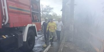 Incendio forestal frente al Parque de la Música fue controlado por Bomberos de Ibagué