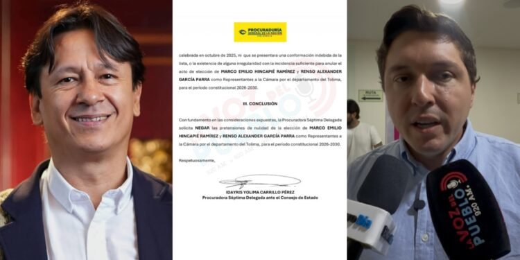 Procuraduría pide al Consejo de Estado mantener la elección de Marco Hincapié y Renzo García