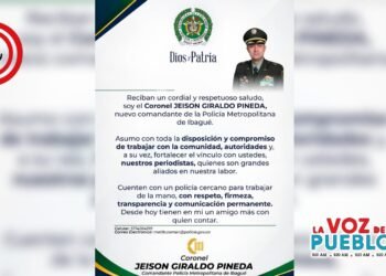 De custodiar el Congreso a enfrentar el crimen en Ibagué: llegó el coronel Jeison Giraldo, nuevo comandante de la Metib