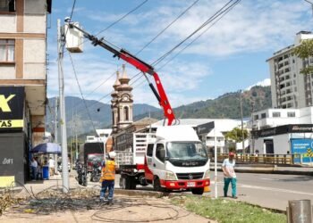 Alcaldía de Ibagué recuperó circuito de alumbrado público afectado por caída de árbol en la calle 19
